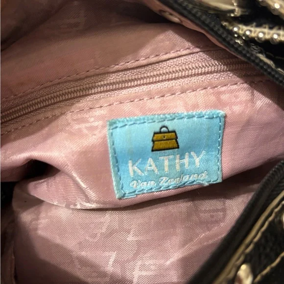 Kathy Van Zeeland Vintage Black Suede Double Kisslock bag - Picture 11 of 14